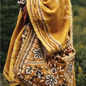 Free people vic mustard slouchy bag